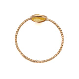 Orange Sapphire Twist Ring