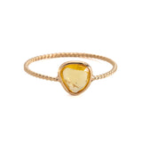 Orange Sapphire Twist Ring