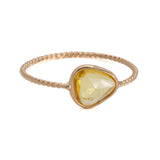 Yellow Sapphire Twist Ring