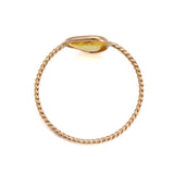 Yellow Sapphire Twist Ring