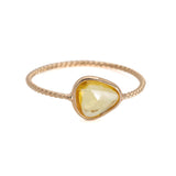 Yellow Sapphire Twist Ring
