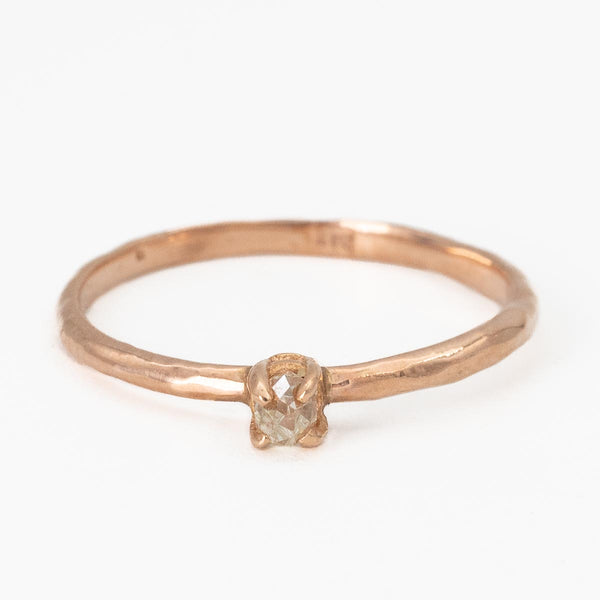 Antique Diamond Rose Gold Ring