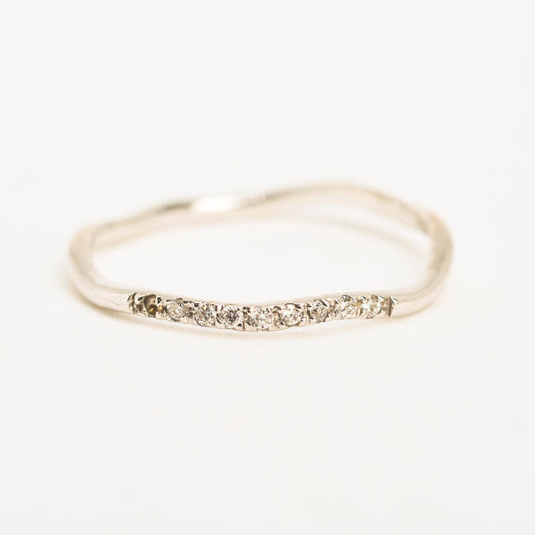 Wandering Path White Gold Ring