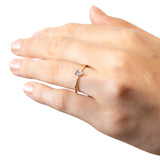 Tanzanite Shield Sparkle Ring