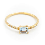 Classic Aquamarine Sparkle Ring