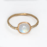 Rose-cut Moonstone Sparkle Ring