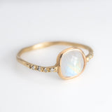 Rose-cut Moonstone Sparkle Ring