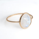 Rainbow Moonstone Ring - A