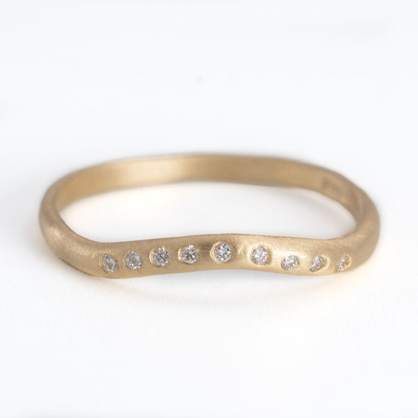 Curved Path Yellow Gold Ring