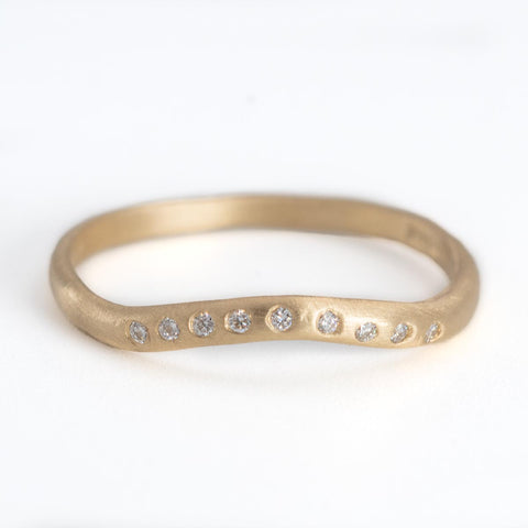 Curved Path Yellow Gold Ring
