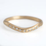 Curved Path Yellow Gold Ring