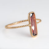 Garnet Tower Twist Ring