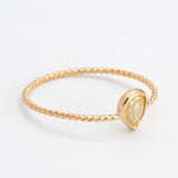 Pear Diamond Twist Ring
