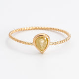 Pear Diamond Twist Ring