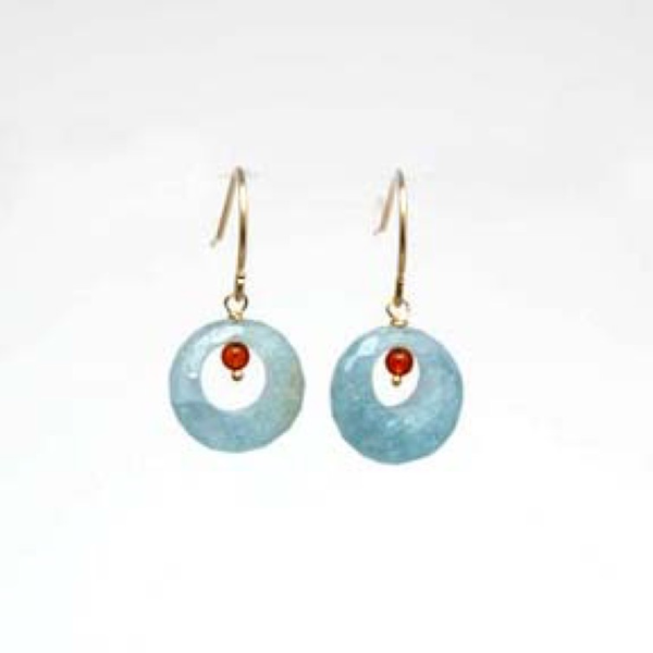 Fruit Loop Earrings - Aquamarine