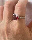 Melt with Love Garnet Silver Ring