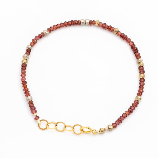 Garnet & Gold Bracelet