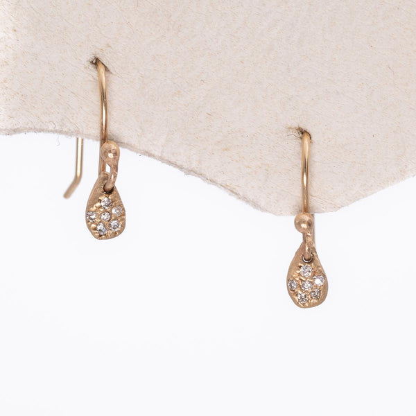 Flower Seed Diamond Earrings