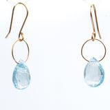 Aquamarine Pear Drop Earrings