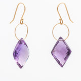 Lavender Rhombus Amethyst Earrings