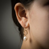 Mobius Ring Pearl earrings