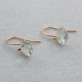 Green Amethyst Octagon Earrings