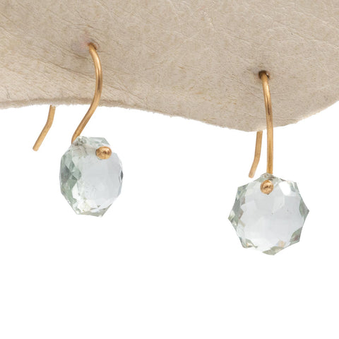 Green Amethyst Octagon Earrings