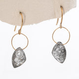 Tourmalated Quartz Drop Ring Earrings