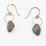 Tourmalated Quartz Drop Ring Earrings