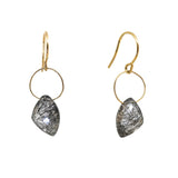 Tourmalated Quartz Drop Ring Earrings