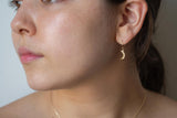 Crescent Moon Gold Earrings
