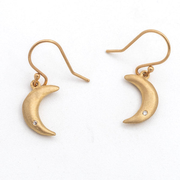 Crescent Moon Gold Earrings