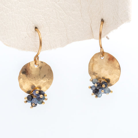 Blueberry Bowl Sapphire Earrings