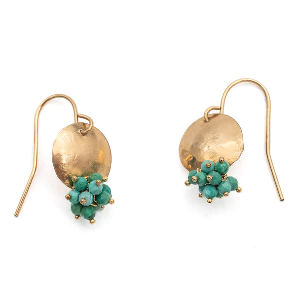 Sky Blue Berry Bowl Turquoise Earrings
