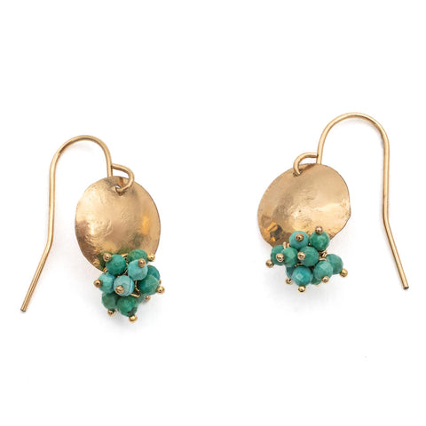Sky Blue Berry Bowl Turquoise Earrings