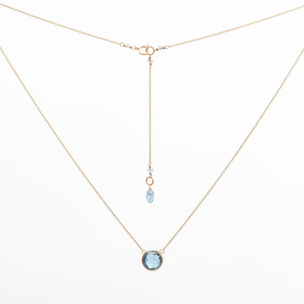 London Blue Topaz Basket Necklace