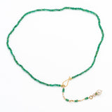Emerald Bead with Pearl Drop Necklace