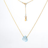 Blue Topaz Single Stone Necklace