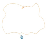 London Blue Topaz Single Stone Necklace A