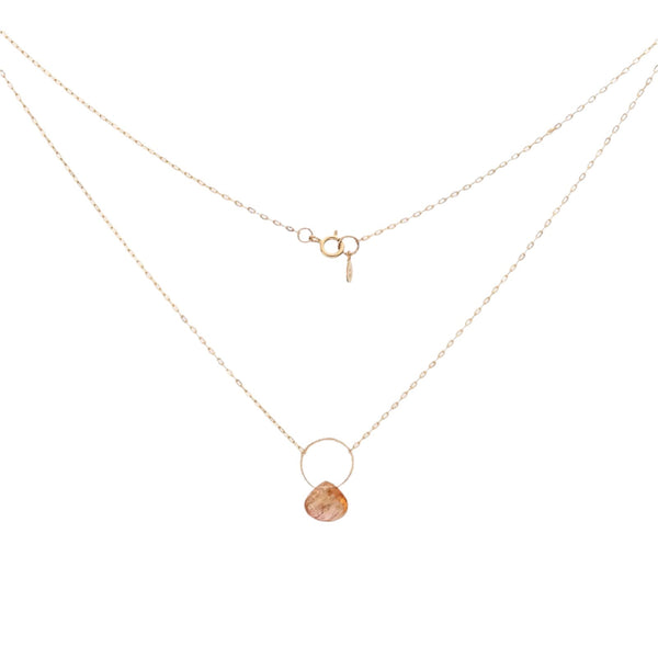 Golden Heart Imperial Topaz  Necklace