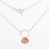 Golden Heart Imperial Topaz  Necklace