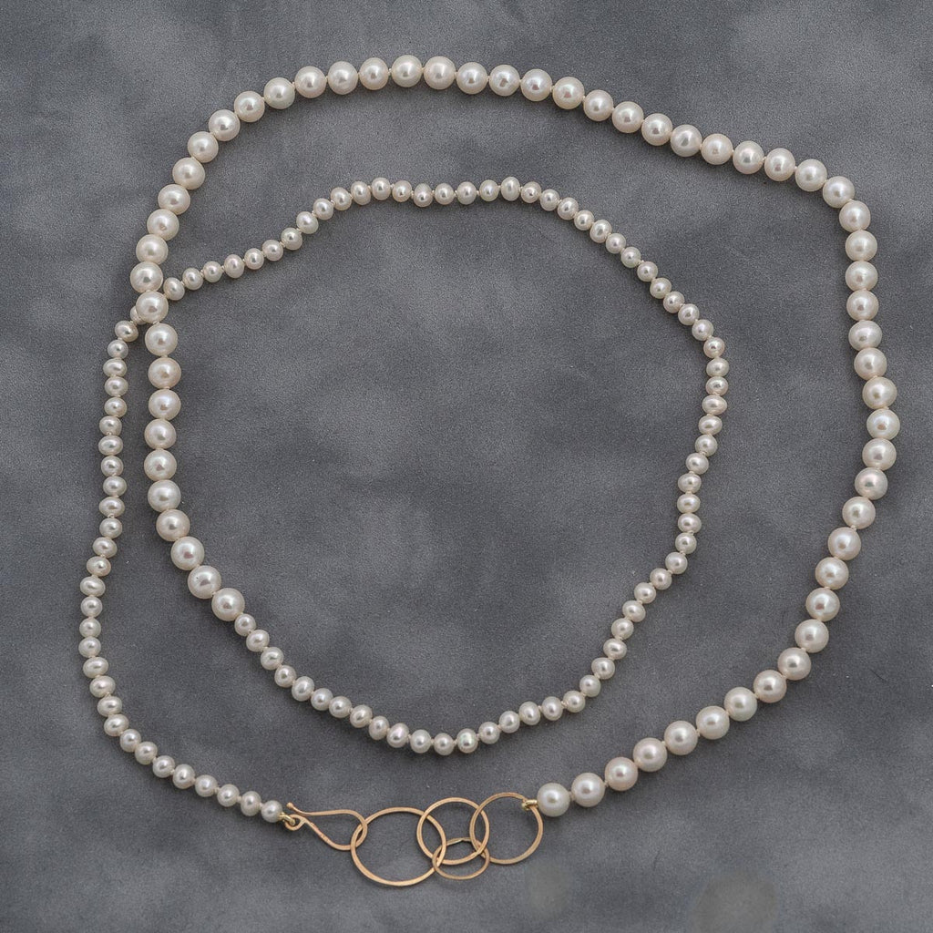 Long Fresh Water Pearl Necklace Kyoko Honda New York