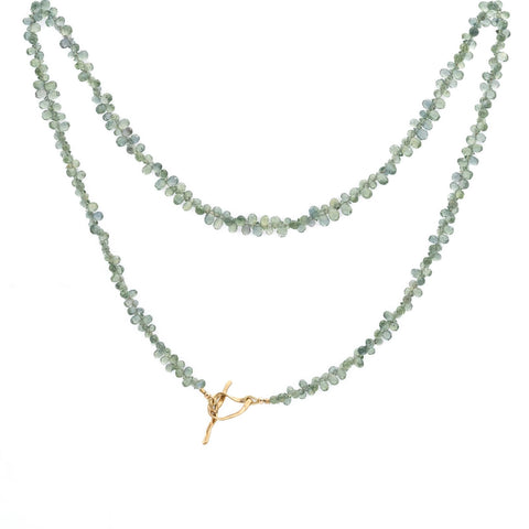 Green Sapphire Briolette Necklace