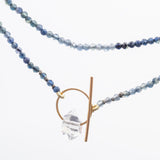 Blue Shades Sapphire Long Necklace