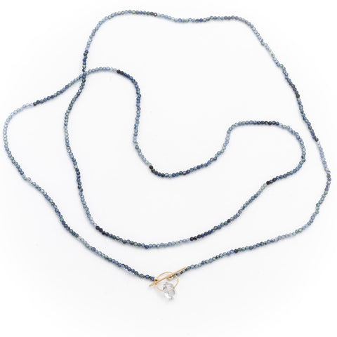 Blue Shades Sapphire Long Necklace