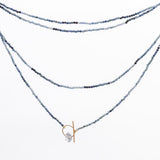 Blue Shades Sapphire Long Necklace