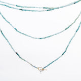 Aqua Shades Tourmaline Long Necklace