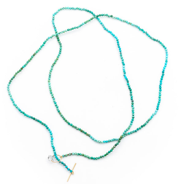 Shades of Turquoise Long Necklace