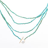 Shades of Turquoise Long Necklace