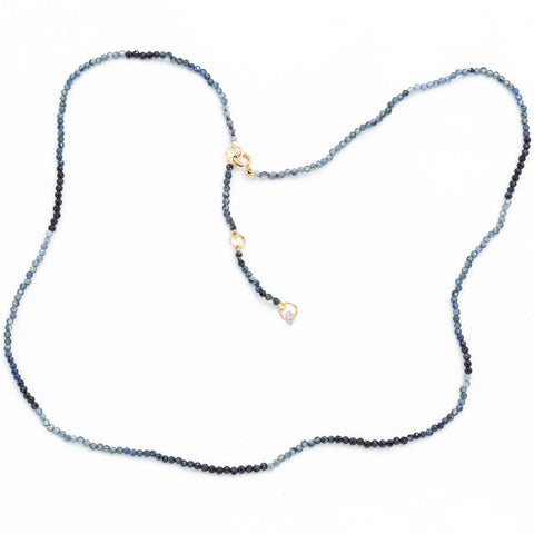 Shades of Blue Sapphire Adjustable Necklace